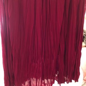 Cranberry Broomstick Skirt